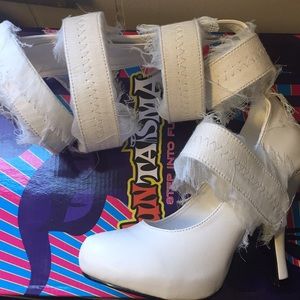 Funtaisma White Mummy Strappy Costume heels 6